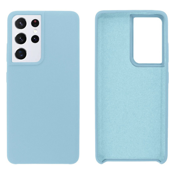 Силиконовый чехол для Samsung S24 Ultra Silicone Case Full Sky Blue