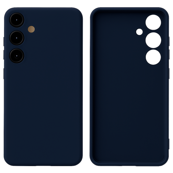 Силиконовый чехол для Samsung S25 Plus Silicone Case Full Dark Blue