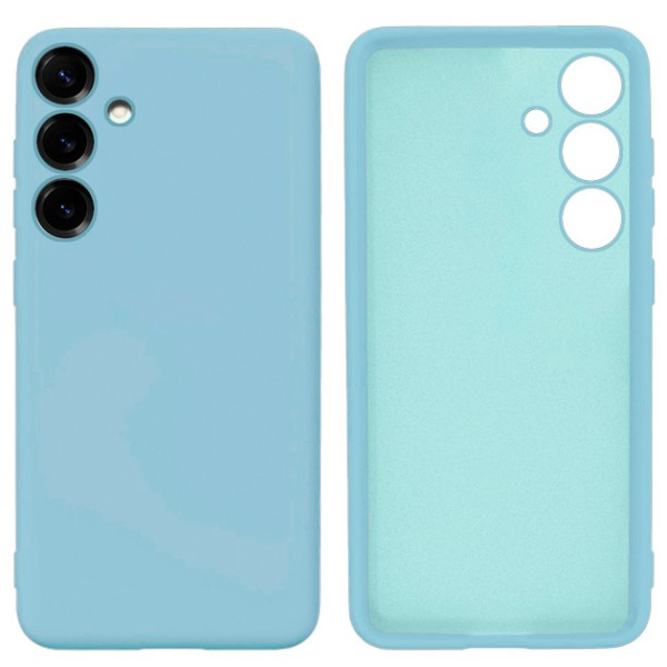 Силиконовый чехол для Samsung S25 Plus Silicone Case Full Sky Blue