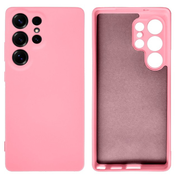 Силіконовий чохол для Samsung S25 Ultra Silicone Case Full Light Pink