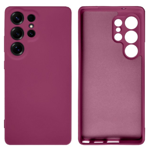Силіконовий чохол для Samsung S25 Ultra Silicone Case Full Marsala