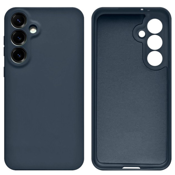 Силіконовий чохол для Samsung S25 Silicone Case Full Dark Blue