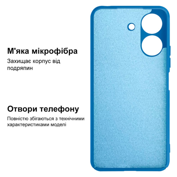 Силиконовый чехол для Xiaomi Redmi 13C/Poco C65 Silicone Case Full Azure
