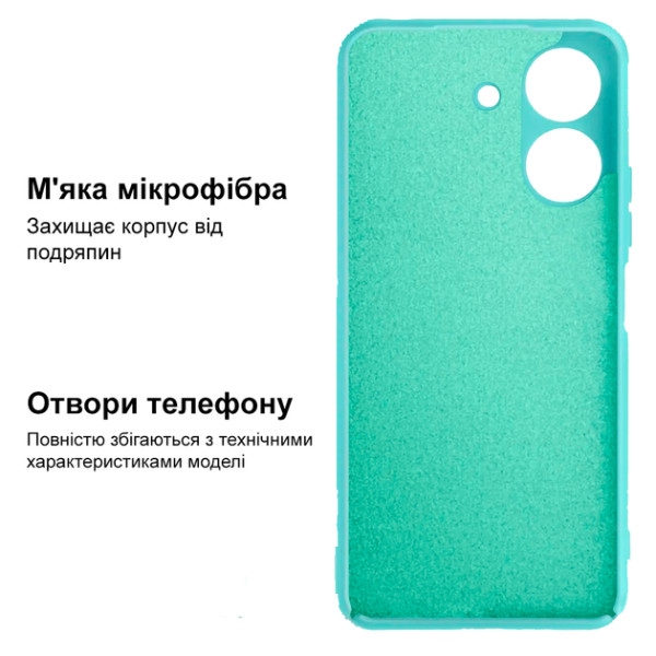 Силиконовый чехол для Xiaomi Redmi 13C/Poco C65 Silicone Case Full Sea Blue