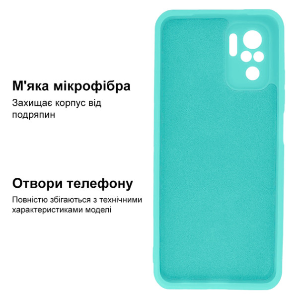 Силіконовий чохол для Xiaomi Redmi Note 10/10s/Poco M5s Silicone Case Full Sea Blue
