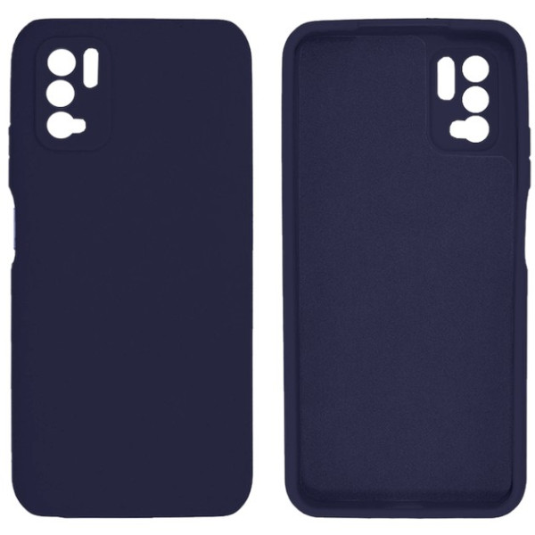 Силиконовый чехол для Xiaomi Redmi Note 10 5G Silicone Case Full Dark Blue
