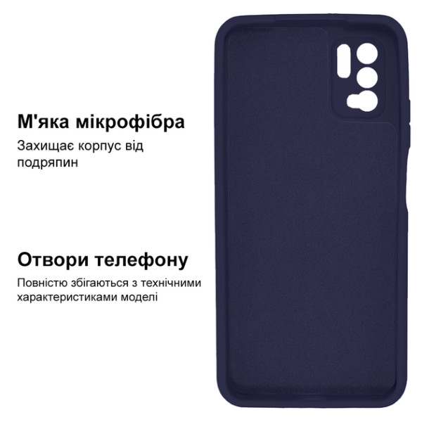 Силиконовый чехол для Xiaomi Redmi Note 10 5G Silicone Case Full Dark Blue