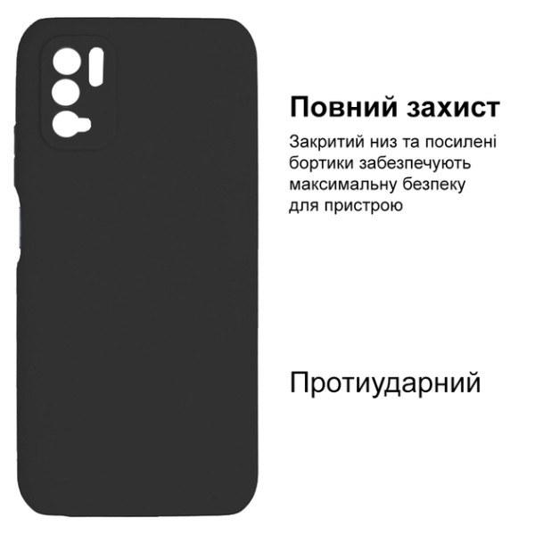 Силіконовий чохол для Xiaomi Redmi Note 10 5G Silicone Case Full Dark Grey