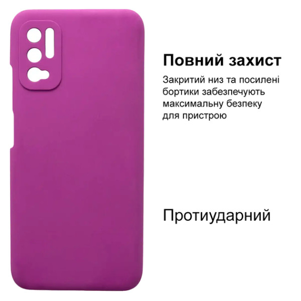 Силиконовый чехол для Xiaomi Redmi Note 10 5G Silicone Case Full Purple