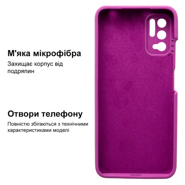 Силиконовый чехол для Xiaomi Redmi Note 10 5G Silicone Case Full Purple