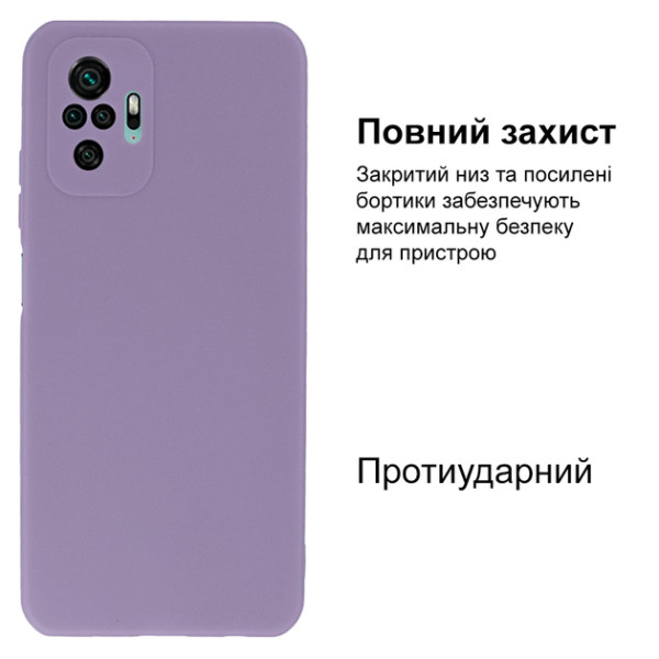 Силіконовий чохол для Xiaomi Redmi Note 10 Pro Silicone Case Full Blueberry