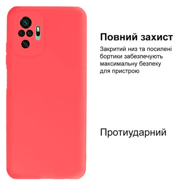 Силіконовий чохол для Xiaomi Redmi Note 10 Pro Silicone Case Full Coral