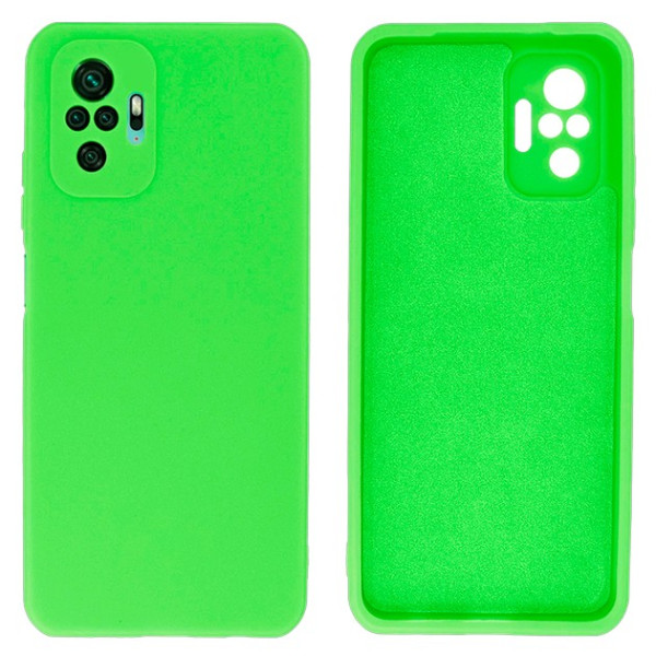 Силіконовий чохол для Xiaomi Redmi Note 10 Pro Silicone Case Full Neon Green