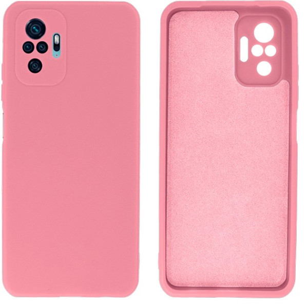 Силиконовый чехол для Xiaomi Redmi Note 10 Pro Silicone Case Full Pink