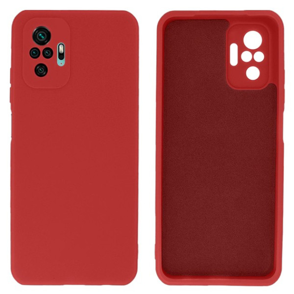 Силиконовый чехол для Xiaomi Redmi Note 10 Pro Silicone Case Full Red