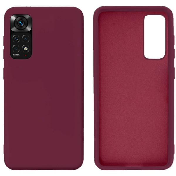 Силиконовый чехол для Xiaomi Redmi Note 11/11s Silicone Case Full Marsala