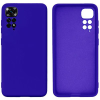 Силиконовый чехол для Xiaomi Redmi Note 11/11s Silicone Case Full Neon Blue