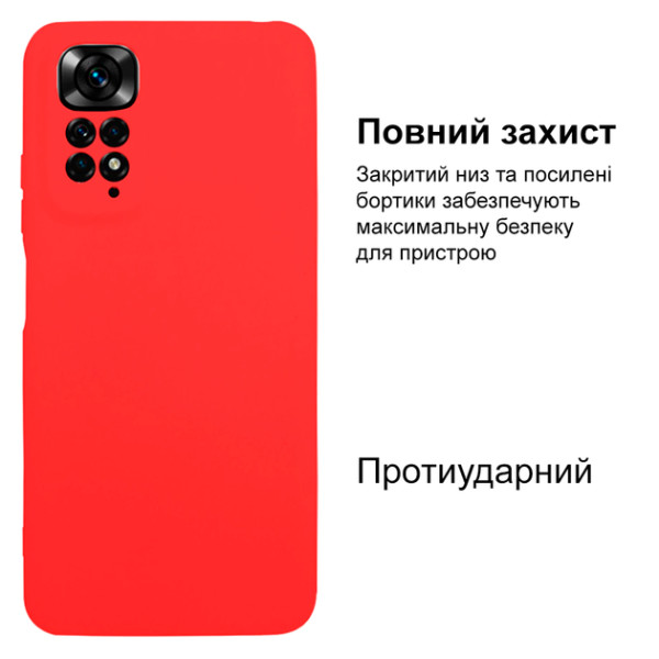 Силіконовий чохол для Xiaomi Redmi Note 11/11s Silicone Case Full Red