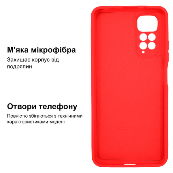 Силіконовий чохол для Xiaomi Redmi Note 11/11s Silicone Case Full Red