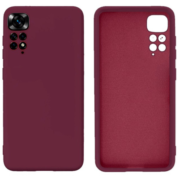 Силіконовий чохол для Xiaomi Redmi Note 11 Pro Silicone Case Full Marsala