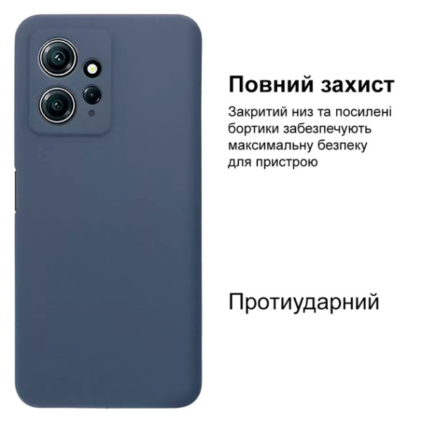 Силіконовий чохол для Xiaomi Redmi Note 12 4G Silicone Case Full Dark Grey