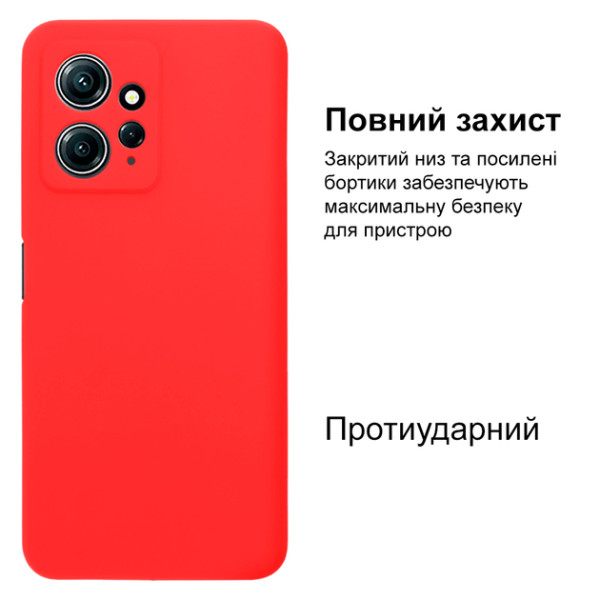 Силиконовый чехол для Xiaomi Redmi Note 12 4G Silicone Case Full Red