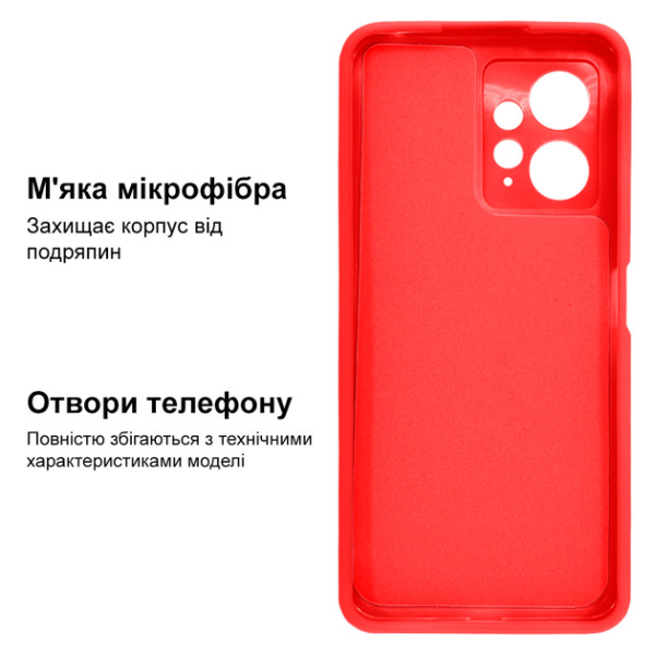 Силиконовый чехол для Xiaomi Redmi Note 12 4G Silicone Case Full Red