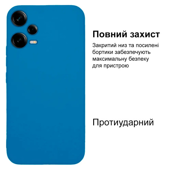 Силиконовый чехол для Xiaomi Redmi Note 12 Pro 5G Silicone Case Full Azure