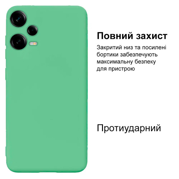 Силіконовий чохол для Xiaomi Redmi Note 12 Pro 5G Silicone Case Full Mint