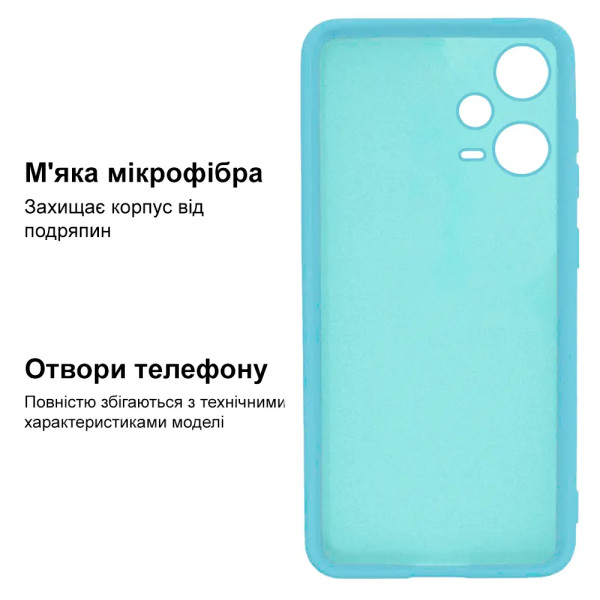 Силіконовий чохол для Xiaomi Redmi Note 12 Pro 5G Silicone Case Full Sky Blue