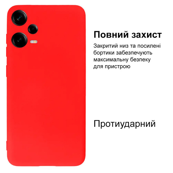 Силиконовый чехол для Xiaomi Redmi Note 12 Pro Plus 5G Silicone Case Full Red
