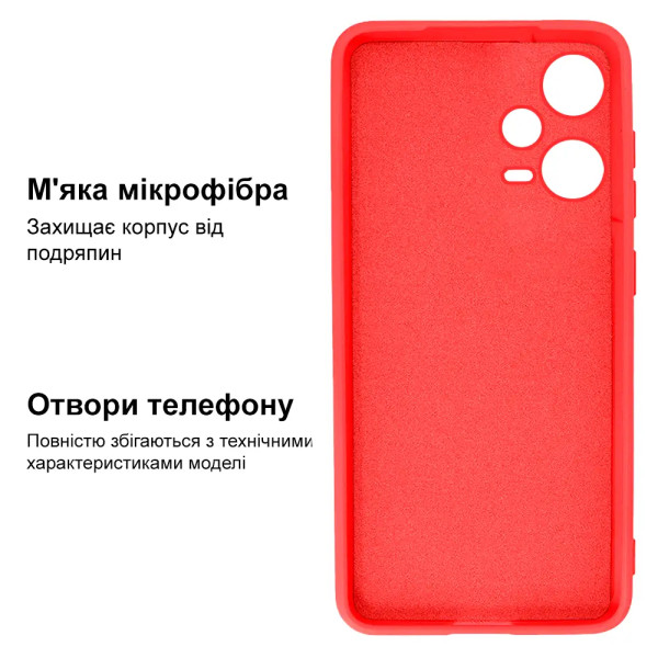 Силиконовый чехол для Xiaomi Redmi Note 12 Pro Plus 5G Silicone Case Full Red