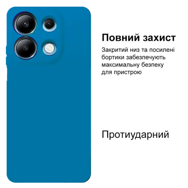 Силіконовий чохол для Xiaomi Redmi Note 13 4G Silicone Case Full Azure