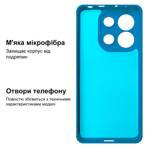 Силіконовий чохол для Xiaomi Redmi Note 13 4G Silicone Case Full Azure