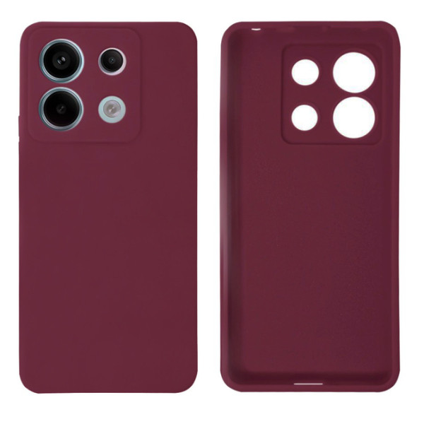 Силиконовый чехол для Xiaomi Redmi Note 13 4G Silicone Case Full Marsala
