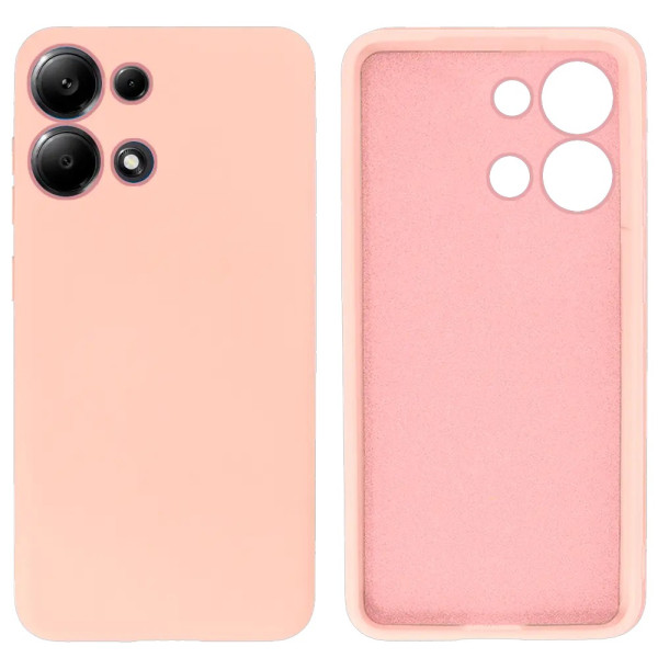 Силиконовый чехол для Xiaomi Redmi Note 13 4G Silicone Case Full Pink Sand