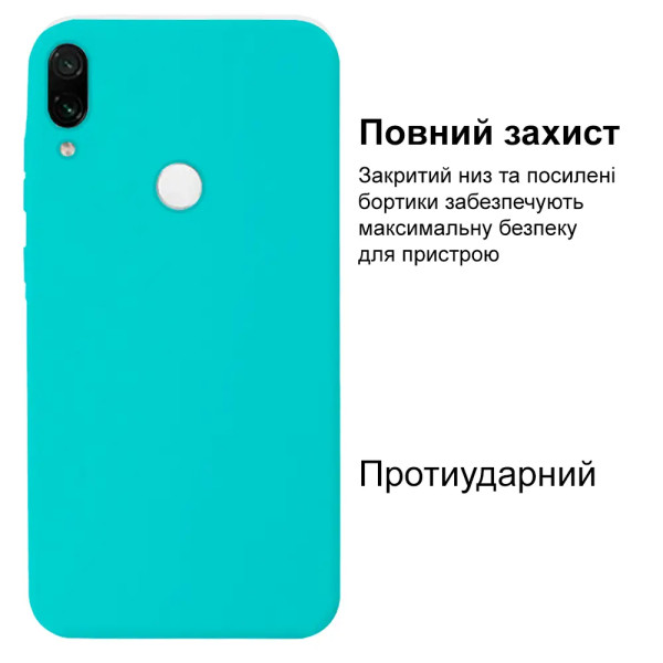 Силиконовый чехол для Xiaomi Redmi Note 7/ Note 7 Pro Silicone Case Sea Blue
