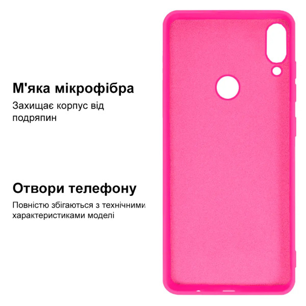 Силиконовый чехол для Xiaomi Redmi Note 7/ Note 7 Pro Silicone Case Shiny Pink