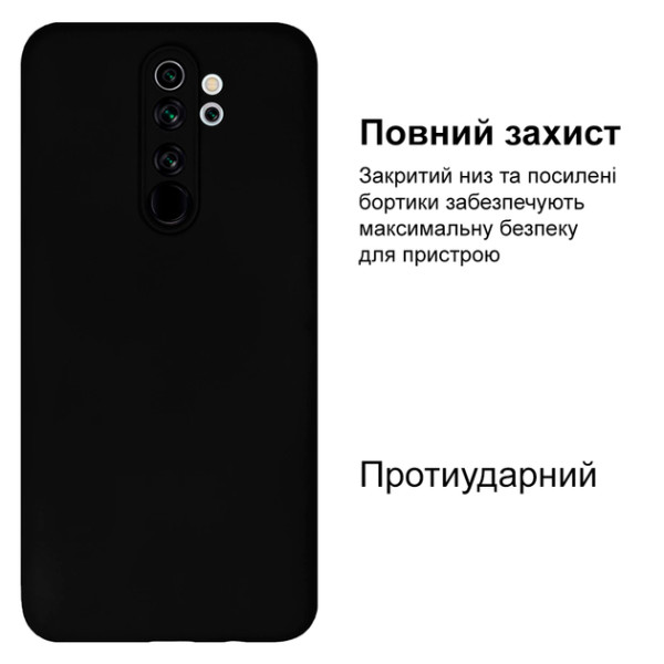 Силіконовий чохол для Xiaomi Redmi Note 8 Pro Silicone Case Black