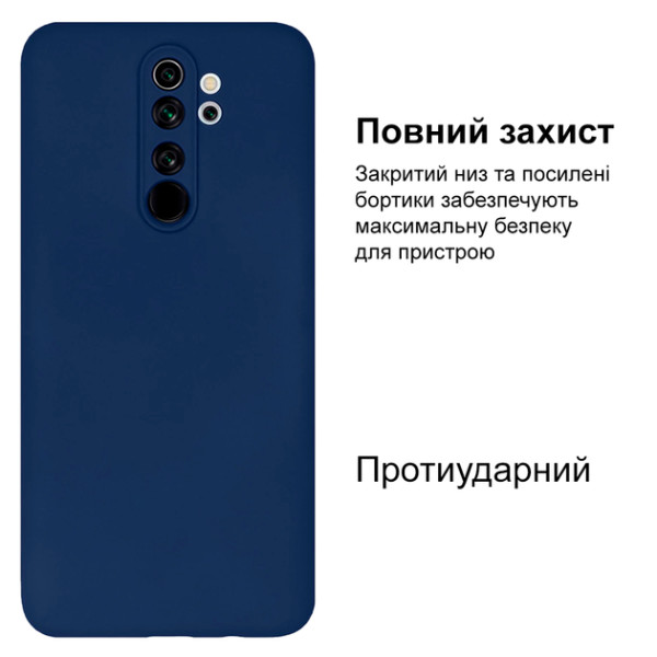 Силиконовый чехол для Xiaomi Redmi Note 8 Pro Silicone Case Dark Blue