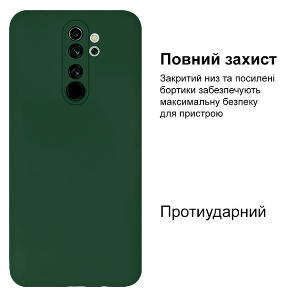 Силиконовый чехол для Xiaomi Redmi Note 8 Pro Silicone Case Forest Green