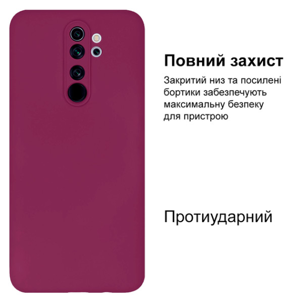 Силиконовый чехол для Xiaomi Redmi Note 8 Pro Silicone Case Marsala