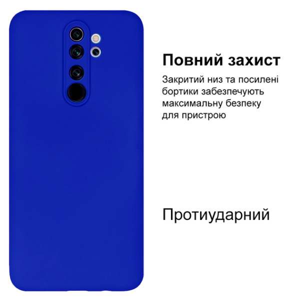 Силіконовий чохол для Xiaomi Redmi Note 8 Pro Silicone Case Neon Blue