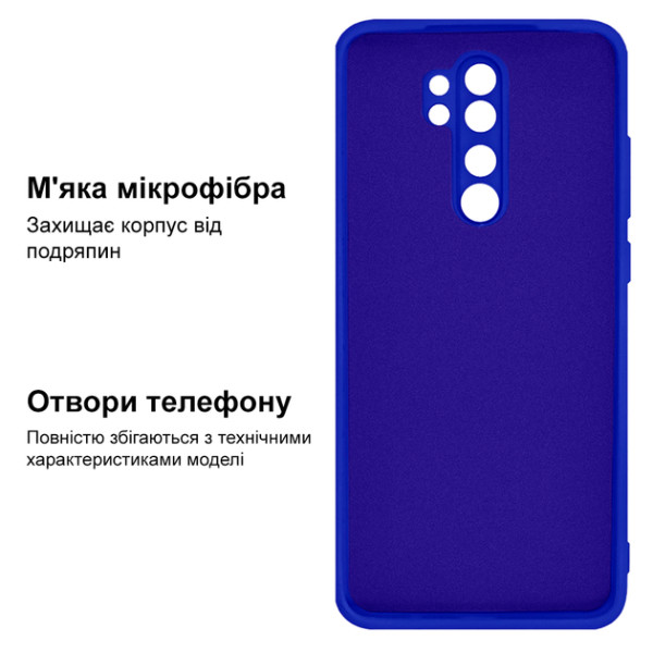 Силіконовий чохол для Xiaomi Redmi Note 8 Pro Silicone Case Neon Blue