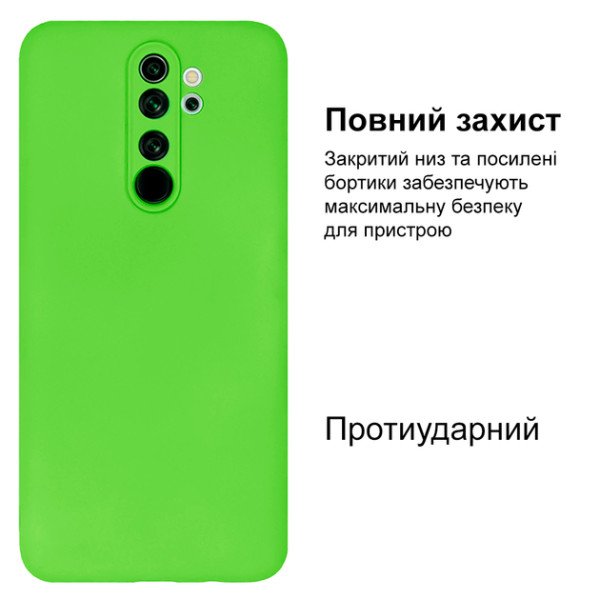 Силиконовый чехол для Xiaomi Redmi Note 8 Pro Silicone Case Neon Green