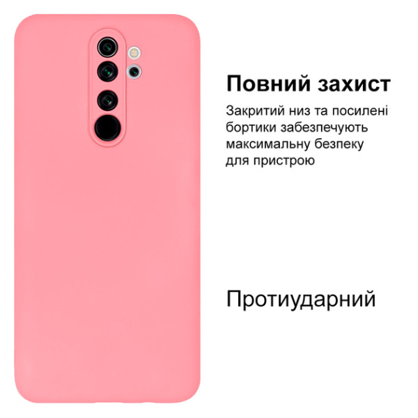 Силиконовый чехол для Xiaomi Redmi Note 8 Pro Silicone Case Pink