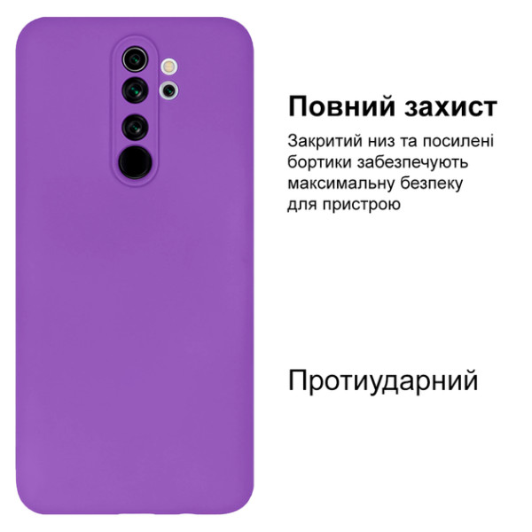 Силиконовый чехол для Xiaomi Redmi Note 8 Pro Silicone Case Purple