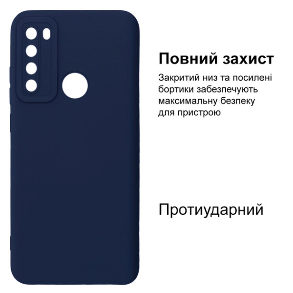 Силиконовый чехол для Xiaomi Redmi Note 8 Silicone Case Dark Blue