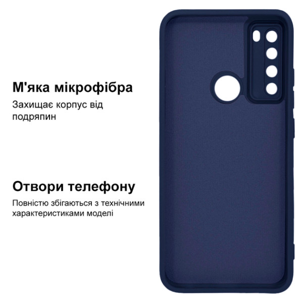Силиконовый чехол для Xiaomi Redmi Note 8 Silicone Case Dark Blue