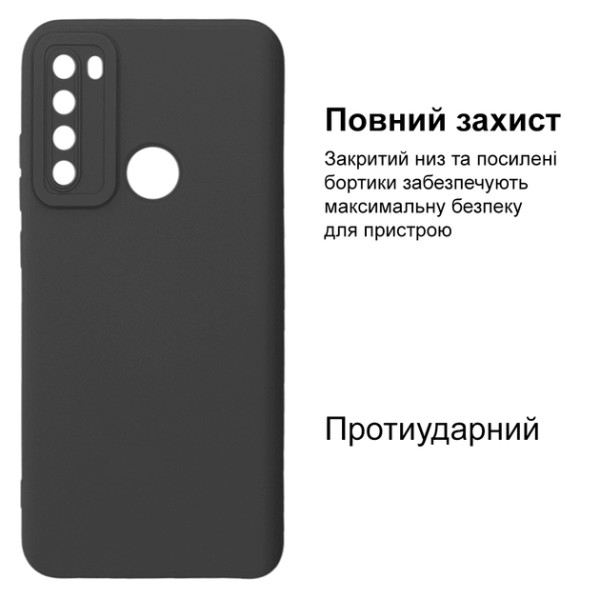 Силиконовый чехол для Xiaomi Redmi Note 8 Silicone Case Dark Grey
